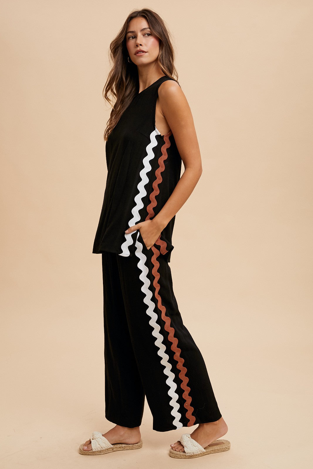 Ric Rac Trimmed Two Piece Set