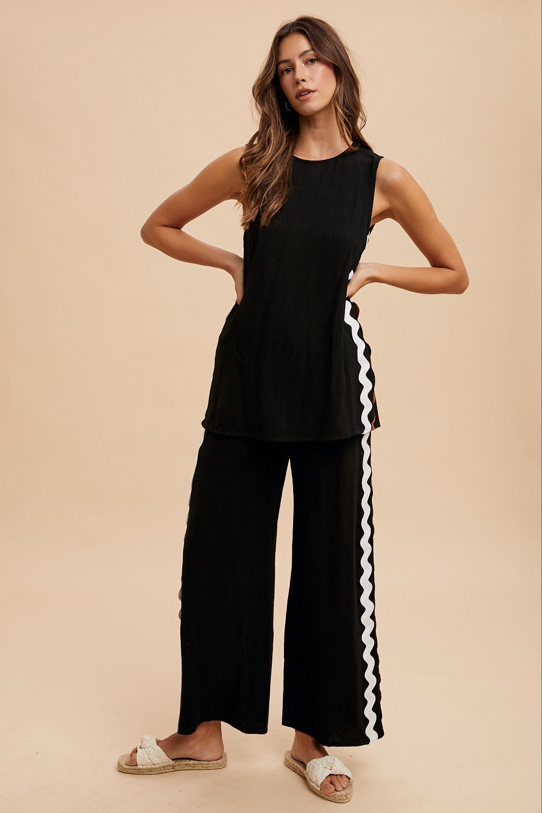 Ric Rac Trimmed Two Piece Set