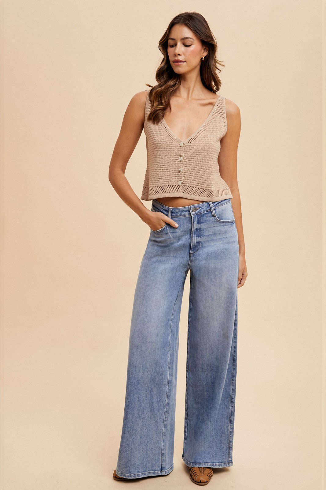 Comfort Stretch Wide Leg Jean