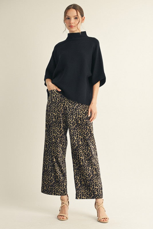 Wide Leg Leopard Pant