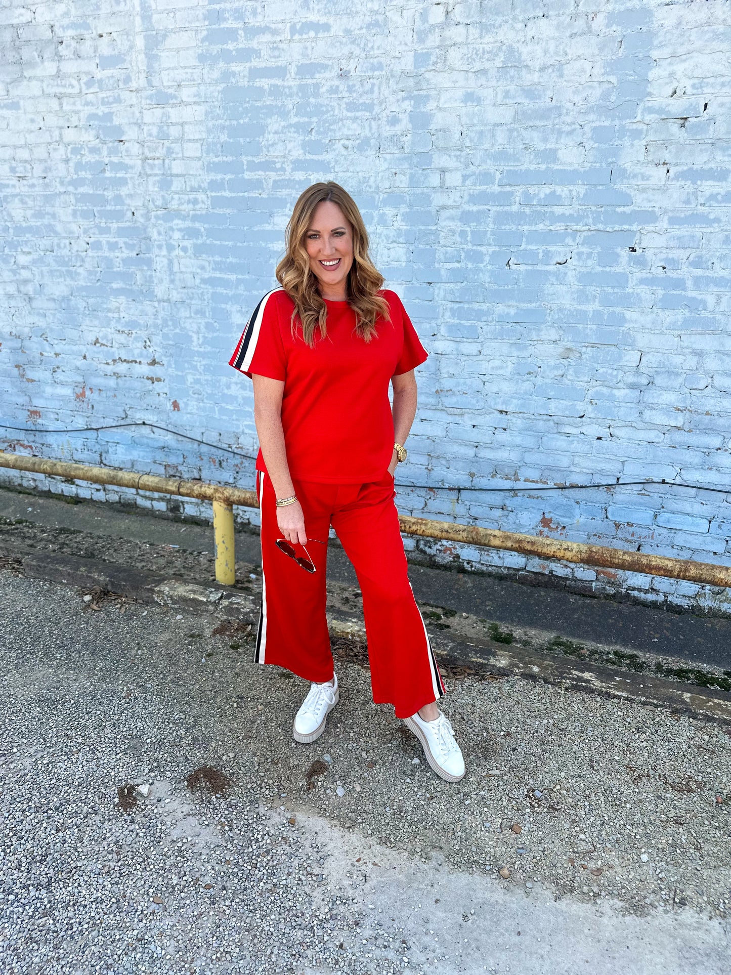 Track Striped Two Piece Set