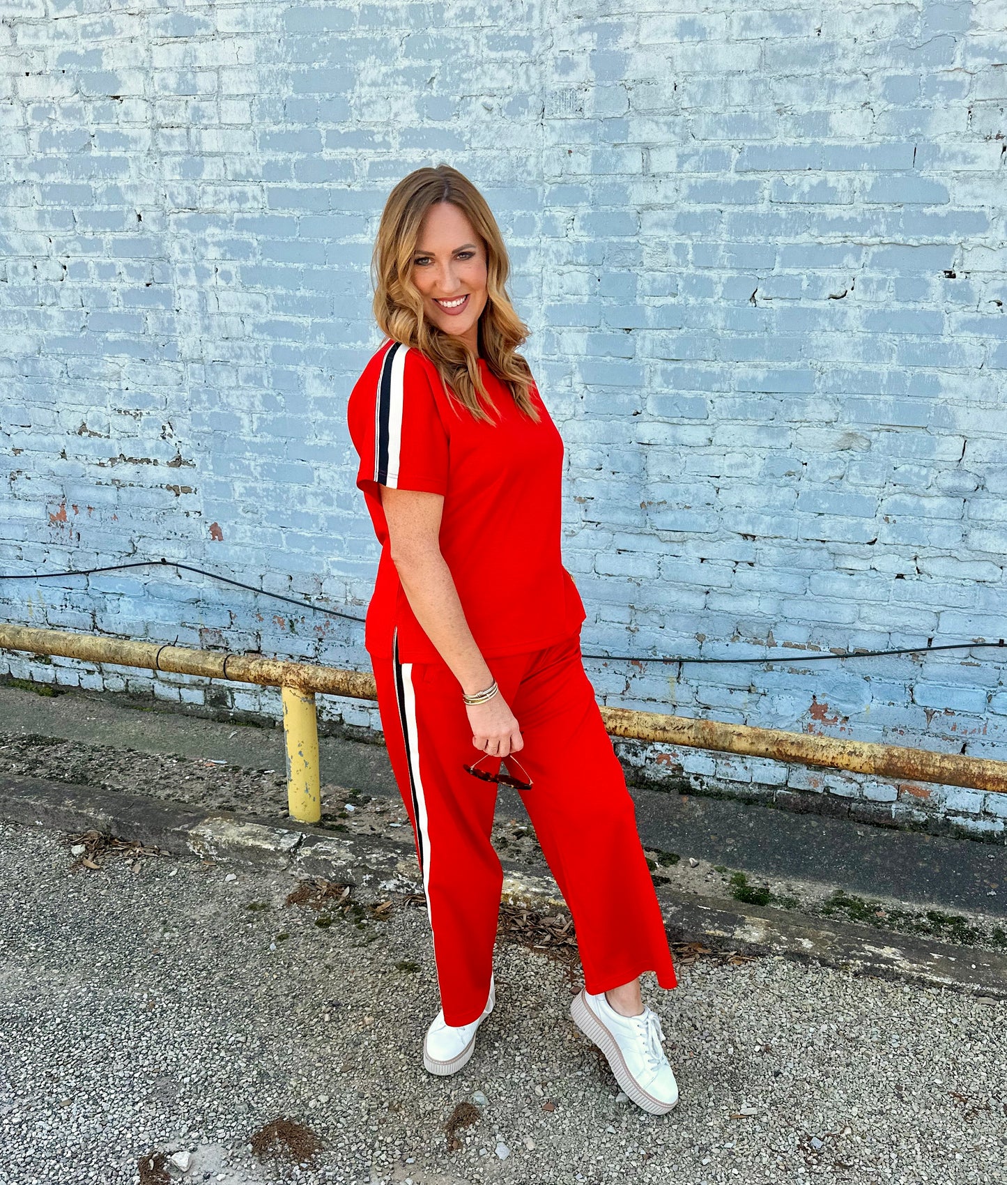 Track Striped Two Piece Set