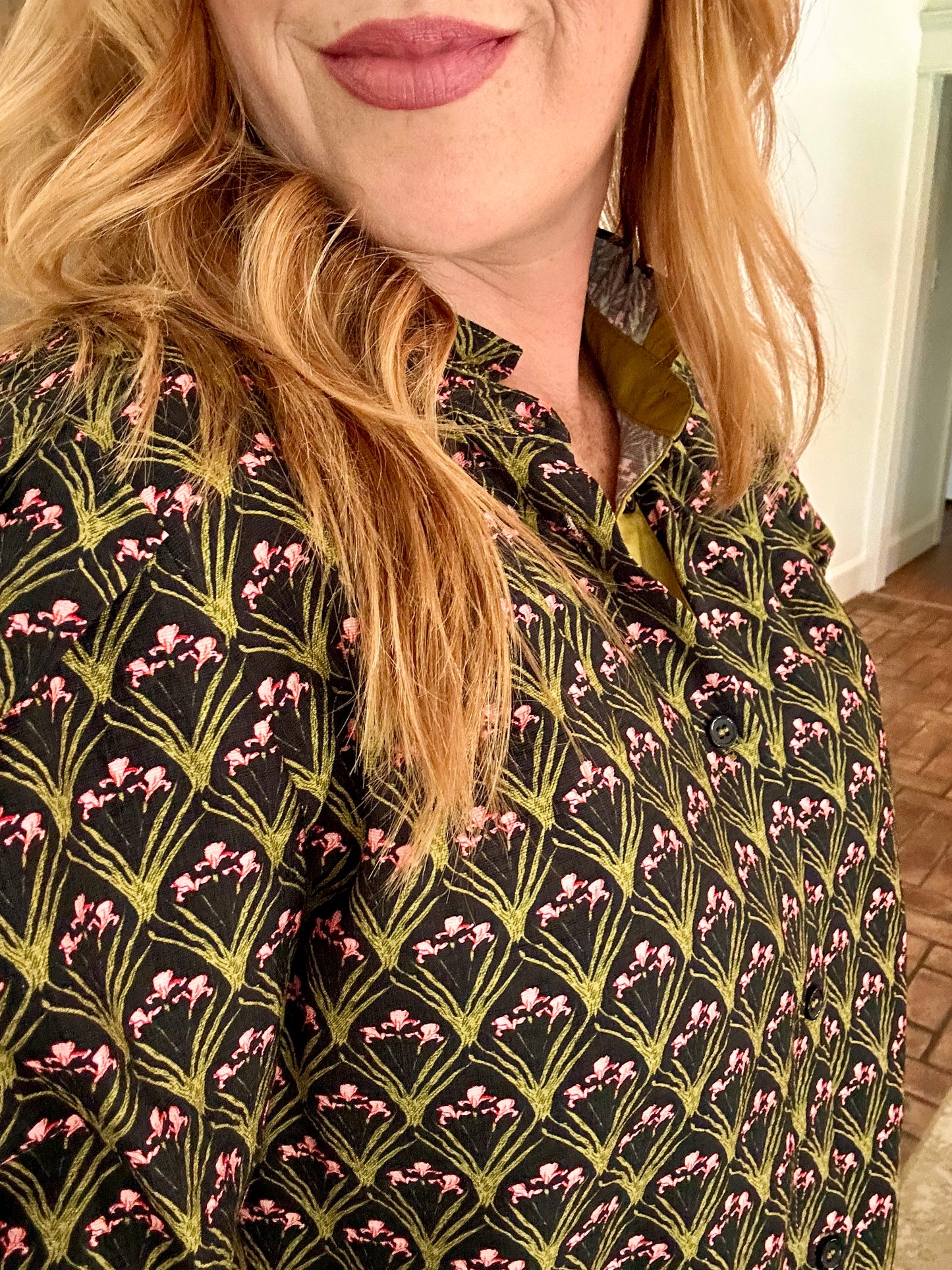 Ruffle Neck Boho Blouse