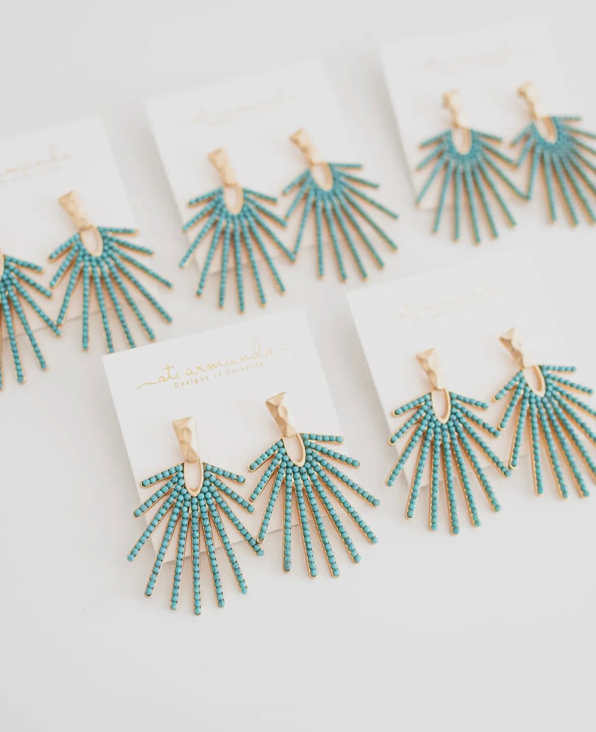 Turquoise Sunburst Drops