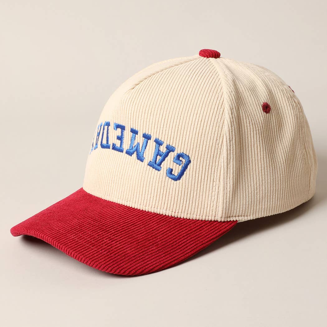 Gameday Corduroy Trucker- Red & Blue