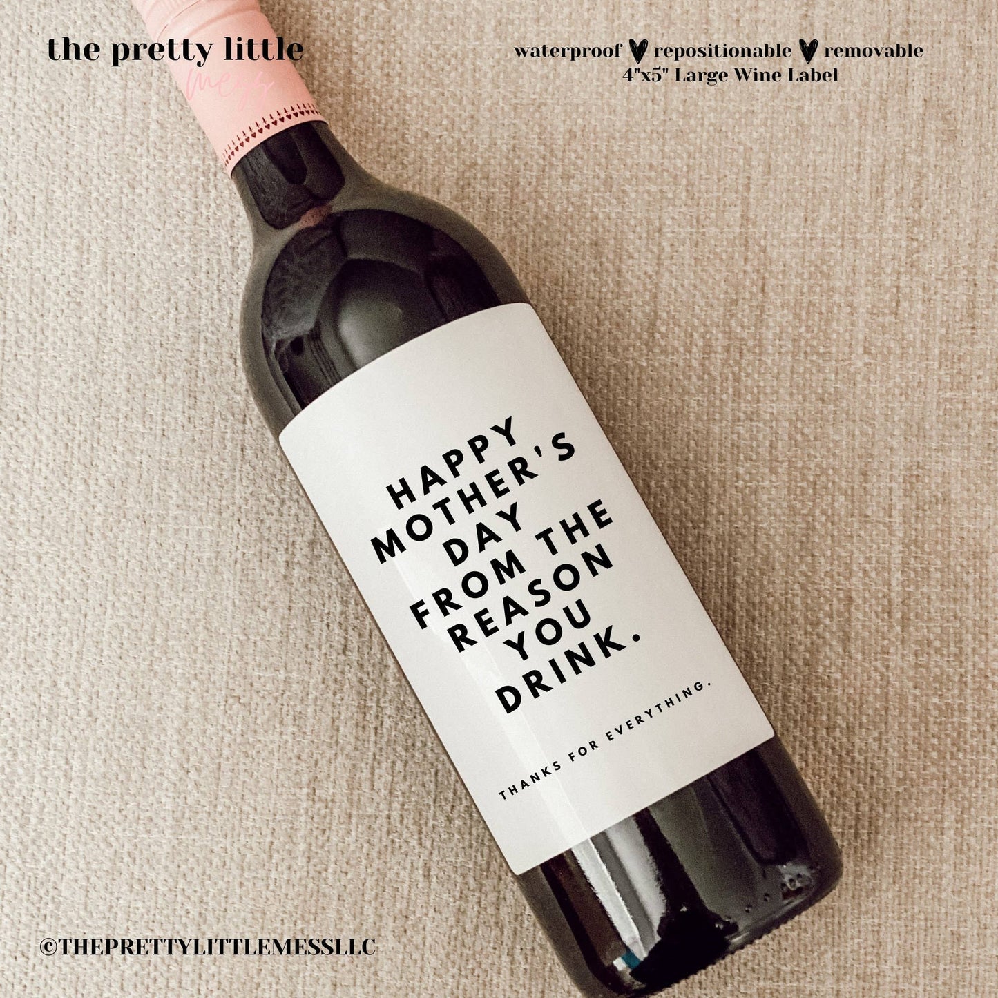 Wine Label "Happy Mother's Day"