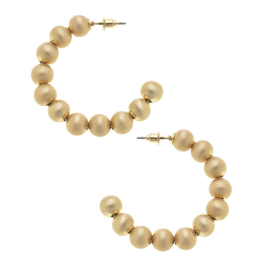 Phoebe Ball Bead Hoop Earrings