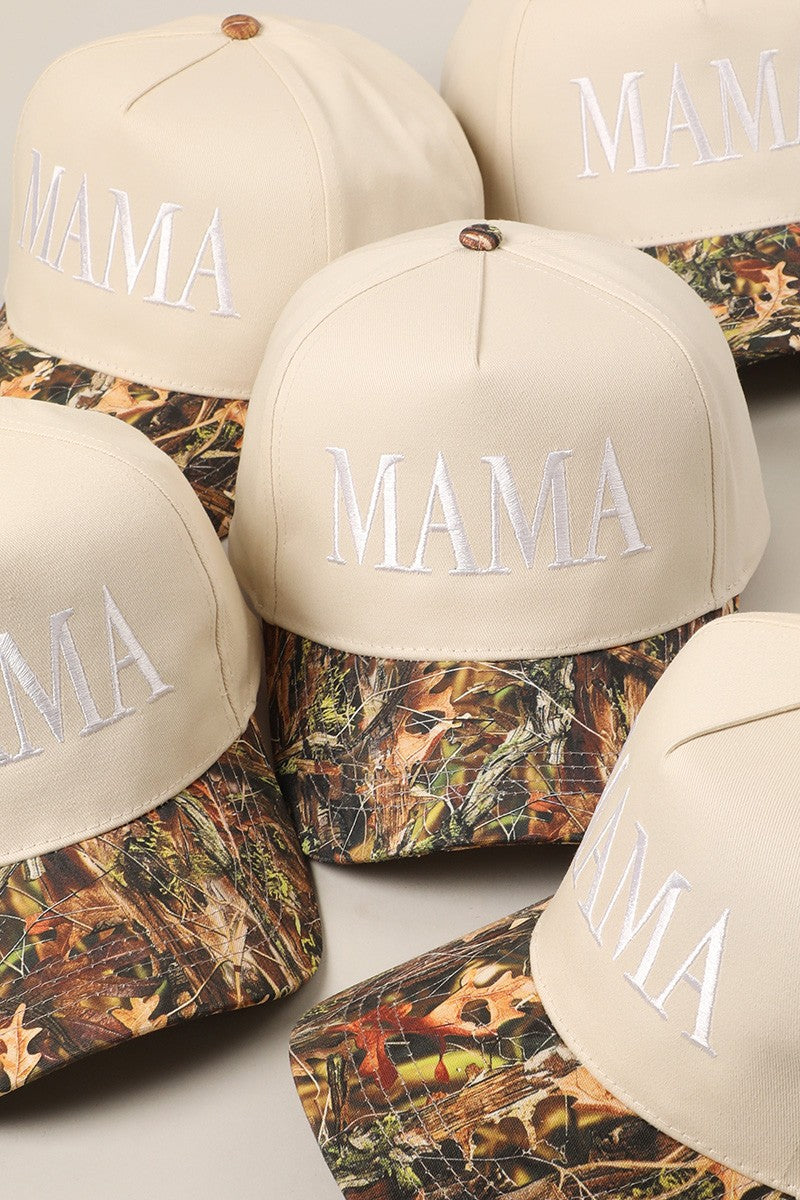 MAMA Camo Canvas Trucker Hat