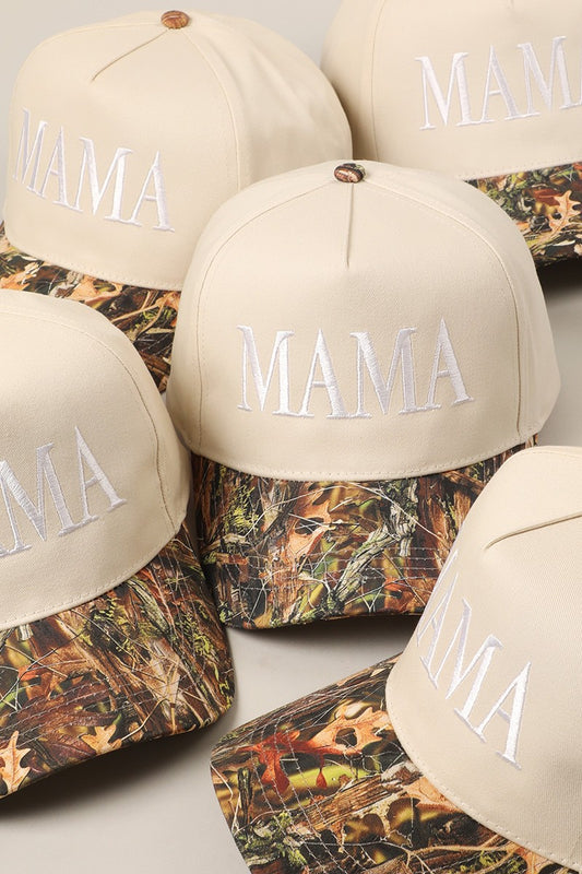MAMA Camo Canvas Trucker Hat
