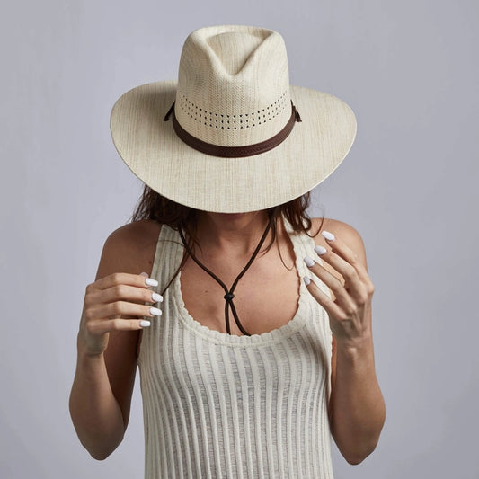 Barcelona Womens Wide Brim Straw Hat