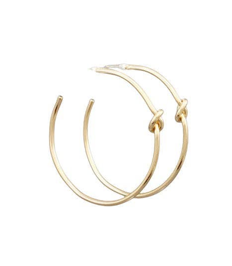 Gold Knot Hoop Earrings