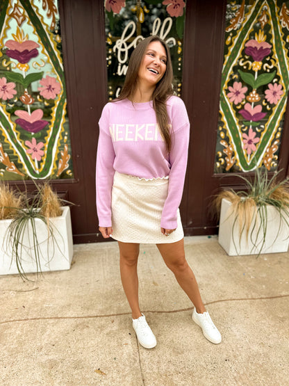 Women’s Lavender Weekend Sweater