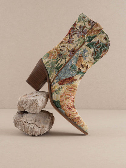 The Sorrel | Floral Tapestry Bootie