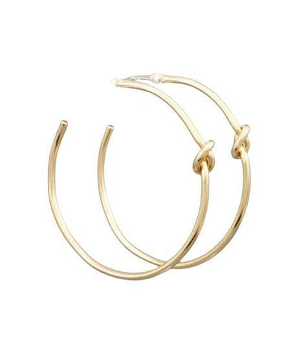 Gold Knot Hoop Earrings