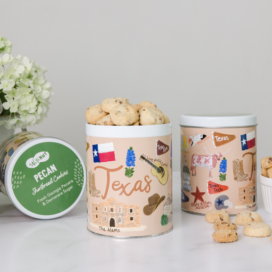 Texas Themed Pecan Shortbread Cookies