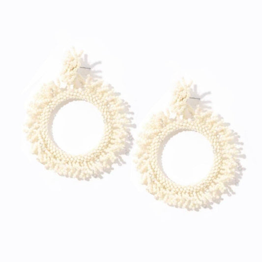 Custom Cream Coral Burst Earring