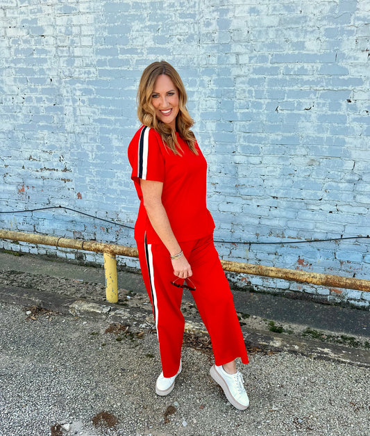 Track Striped Two Piece Set