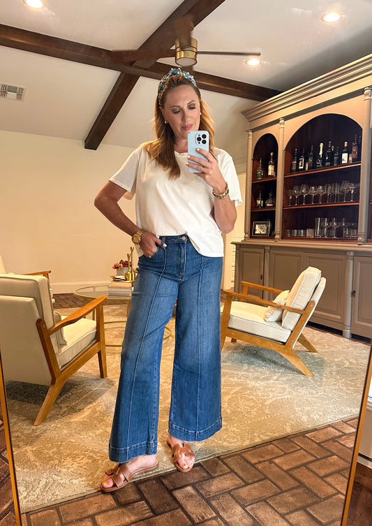 Wide Leg Stretch Denim