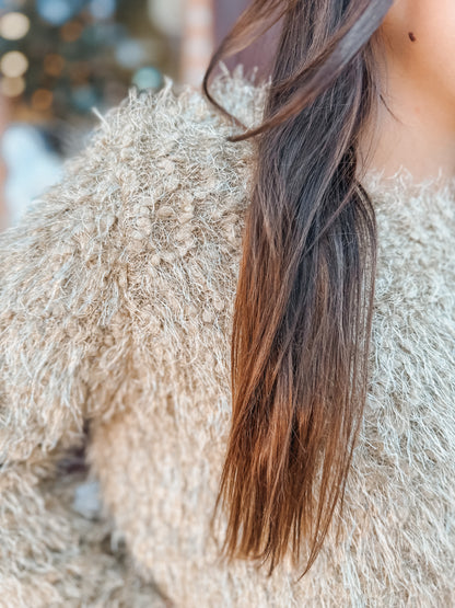 Girl's Fringe Detail Spangle Long Sleeve Top