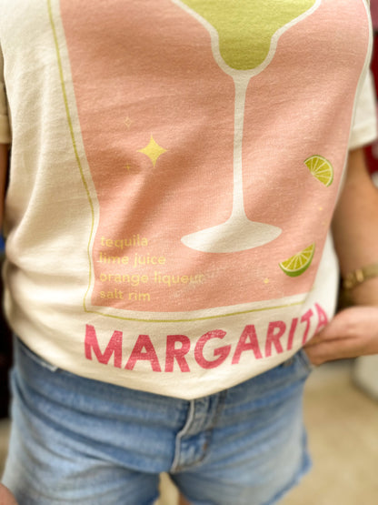 Margarita Recipe Tee Ivory