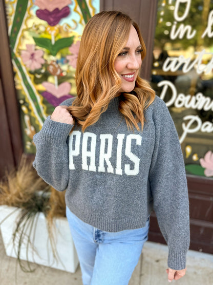 Women’s Grey Paris Sweater