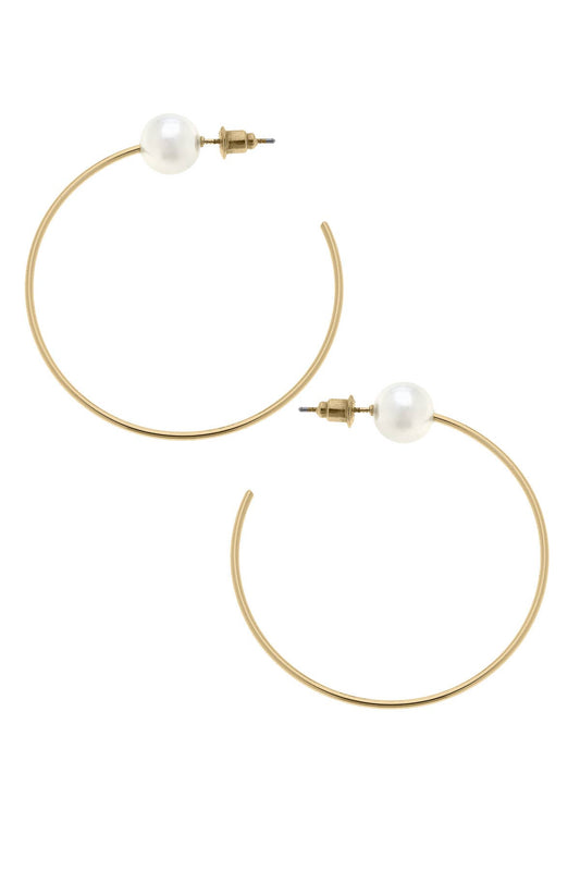 Blossom Pearl Hoop Earrings