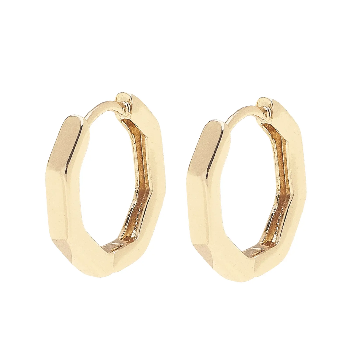 Tai Octagonal Huggie Hoop Earring