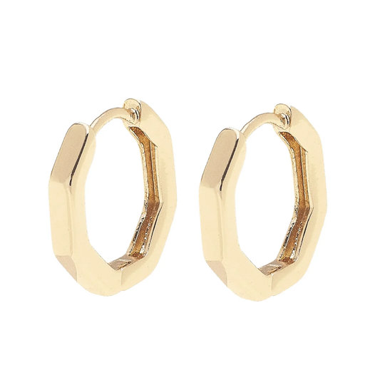Tai Octagonal Huggie Hoop Earring