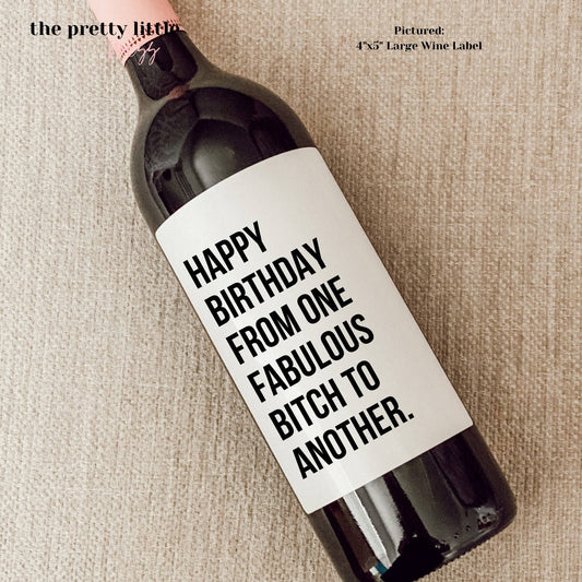 Wine Label "Happy Birthday"