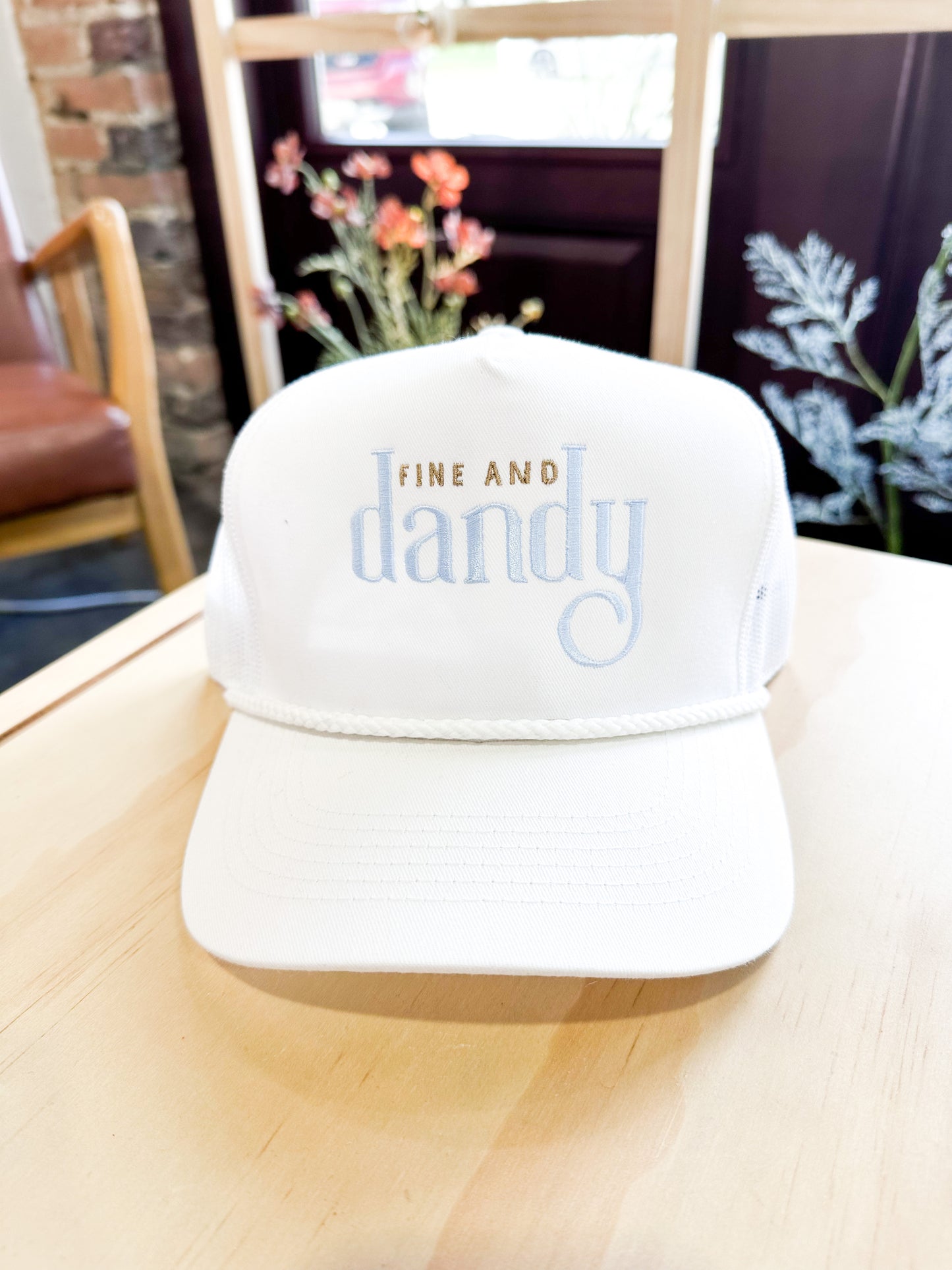 Fine & Dandy Canvas Grandpa Rope Hat White