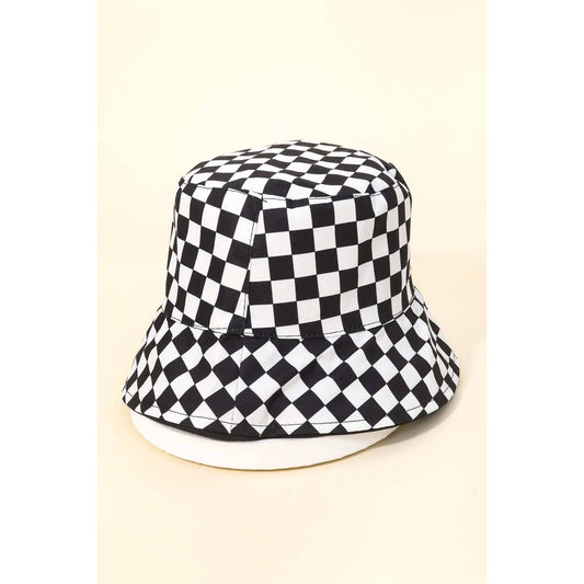Checkerboard Square Bucket Hat